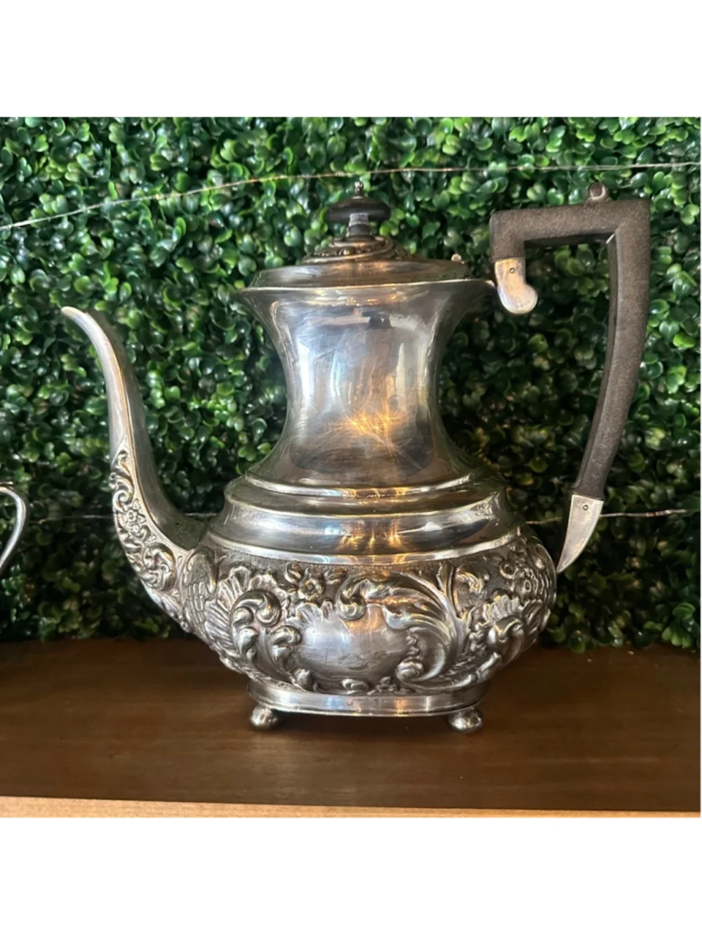 Israel Freeman & Son (IFS Limited) English Silver Tea Set Summer